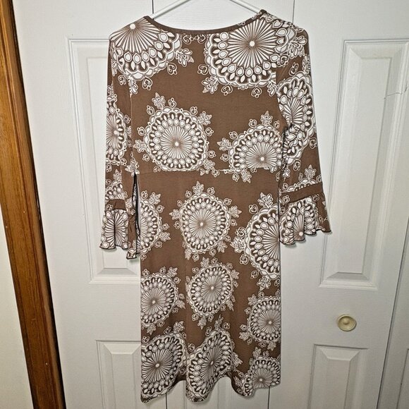 INC International Concepts Womens Babydoll Dress Medium Y2K Boho Floral Abstract - Picture 3 of 9